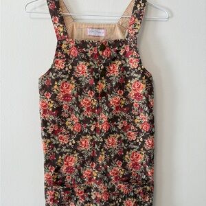 Sweet Honey Pink and Orange Overall Dress